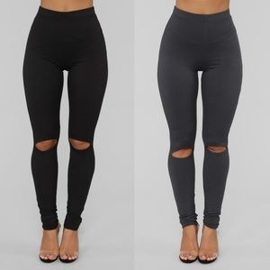 LAST ONE (Sz M)☀️Fashion Nova Charcoal Gray Casual Leggings☀️